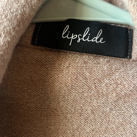 Gorgeous taupe/beige boho cardigan sweater/jacket with zip closure. - Picture 2 of 8